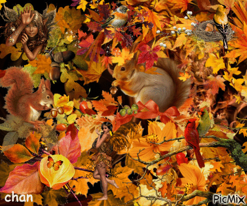 Fantasy autumn laurachan - Безплатен анимиран GIF