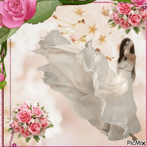 The Woman of the Roses - Ilmainen animoitu GIF