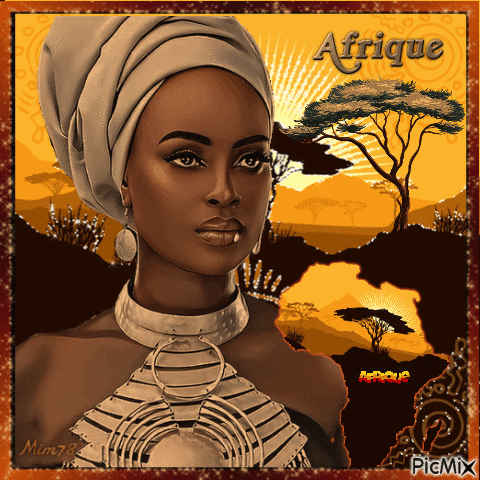 Femme d'Afrique - Безплатен анимиран GIF