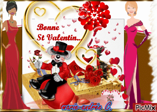 "Bonne St Valentin" . - Animovaný GIF zadarmo