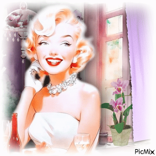 Marilyn Monroe Art - GIF animado gratis