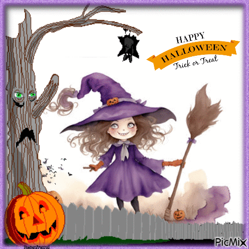 Niedliche Halloween-Zeichnung - GIF animate gratis