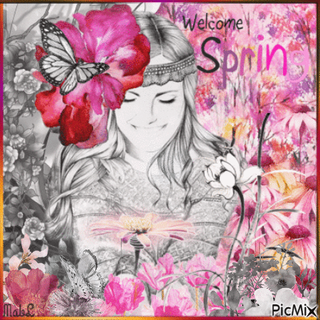 Welcome Spring - GIF animé gratuit