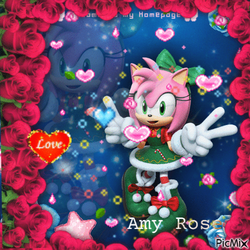 Amy Rose Navideña - Free animated GIF