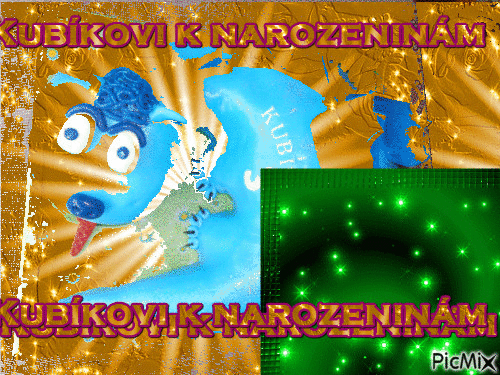 Kubik narozniny - Безплатен анимиран GIF