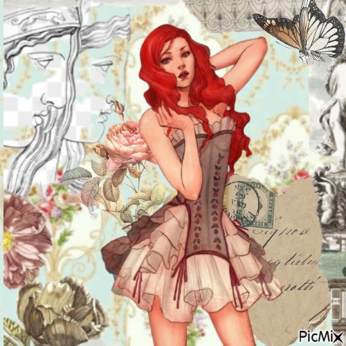 Red Haired Woman - bezmaksas png
