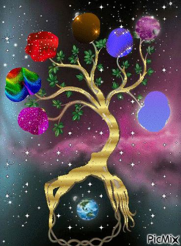 planet tree - Бесплатни анимирани ГИФ