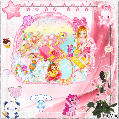 Cute and  Pink PicMix - GIF animé gratuit