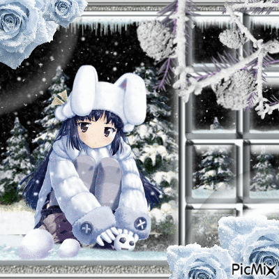 manga winter - Бесплатный анимированный гифка