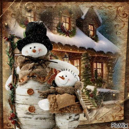 Muñeco de nieve - Bezmaksas animēts GIF