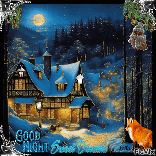 Good Night, Sweet Dreams. Winter 2 - Nemokamas animacinis gif