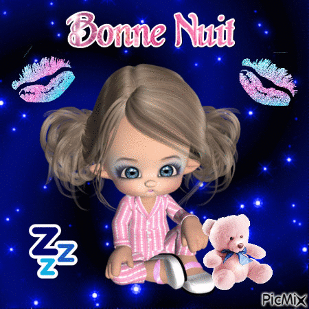 bonne nuit bébé 3d - Ücretsiz animasyonlu GIF