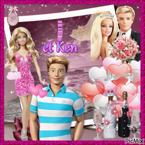 Barbie et Ken - GIF animado gratis