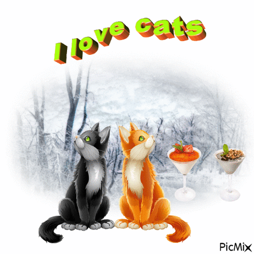 I Love Cats - 無料のアニメーション GIF