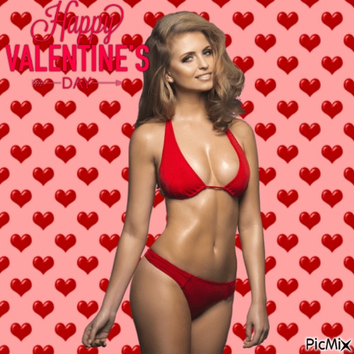 Cute Valentine model - PNG gratuit