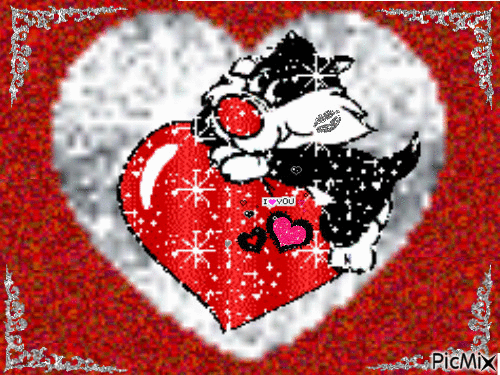 Slvestro in love - Bezmaksas animēts GIF