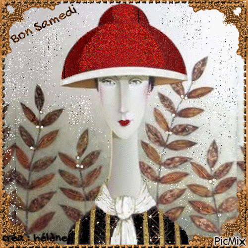 le chapeau cloche rouge - Bezmaksas animēts GIF