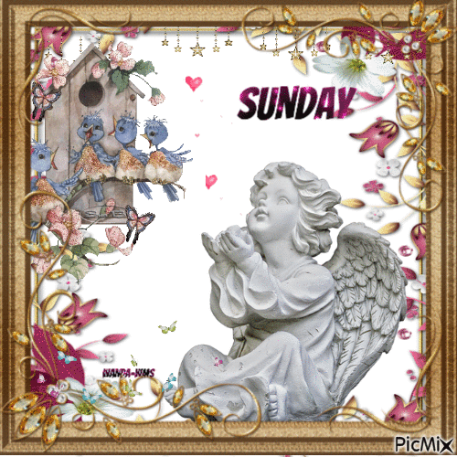 Sunday-angels-birds - Gratis animerad GIF