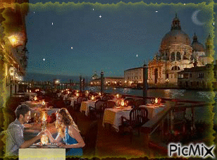 Dinner In Venice! - Free animated GIF