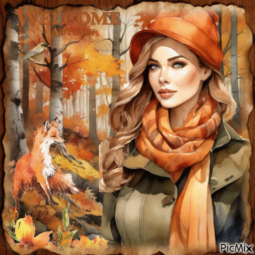 Portrait of a woman - Watercolor - Free animated GIF