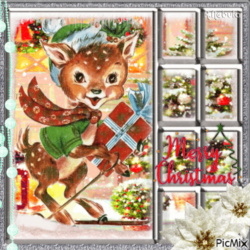 Vintage Merry Christmas-contest - Δωρεάν κινούμενο GIF