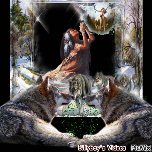 Wolf Twins - Бесплатный анимированный гифка