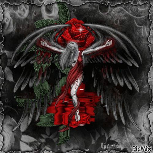 dark angel - bleeding heart... - 無料のアニメーション GIF