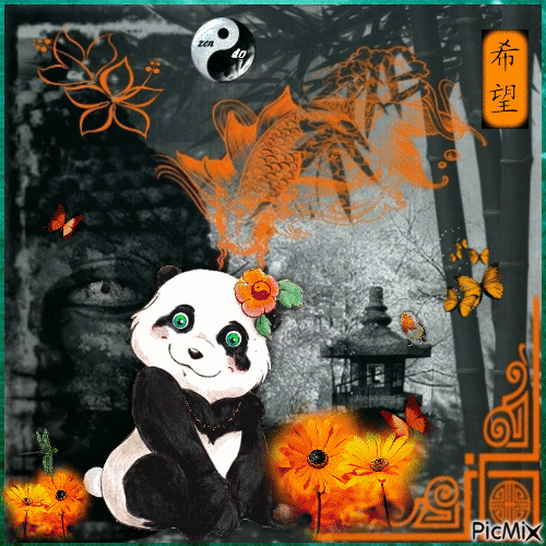 ✦ Espoir-hope-panda - Gratis geanimeerde GIF