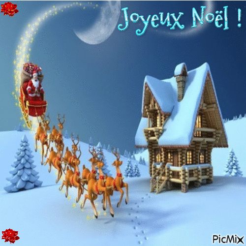 Joyeux Noêl - Бесплатный анимированный гифка