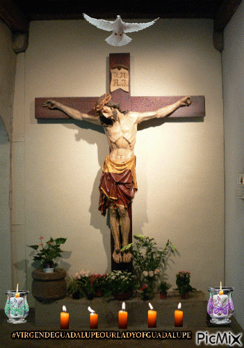 Jesus and his altar - GIF animado grátis