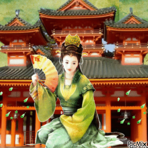 Jolie Femme Asiatique - GIF animado grátis