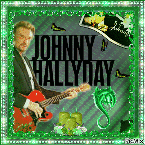 Johnny Hallyday - Gratis animerad GIF