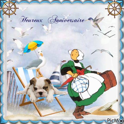 Bon Anniversaire Mamoune - Bezmaksas animēts GIF