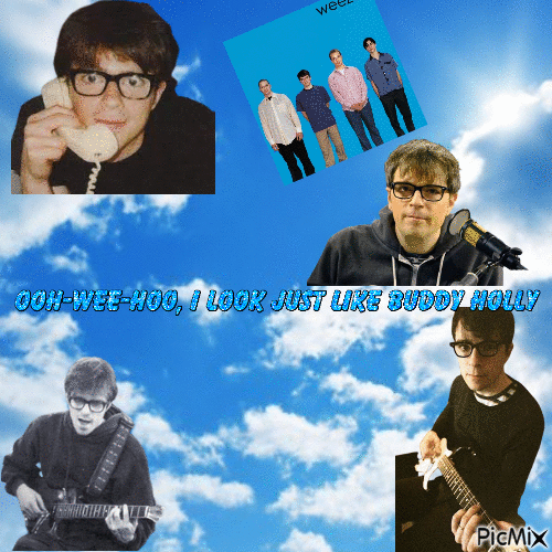 Weezer's Buddy Holly (rivers cuomo picmix) - Free animated GIF