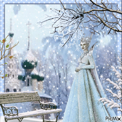 Light Blue Winter Fantasy - Ingyenes animált GIF