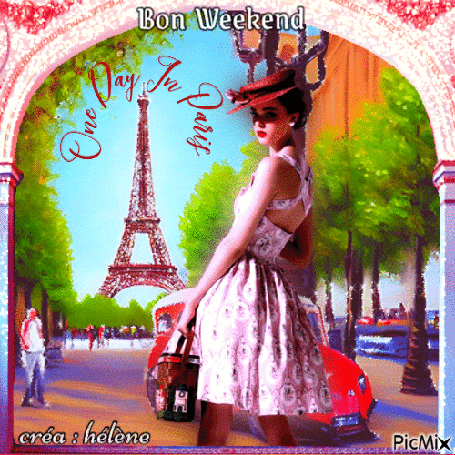 Bon weekend à Paris - GIF เคลื่อนไหวฟรี