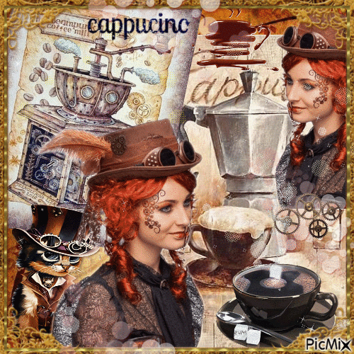 steampunk cappucino - Бесплатни анимирани ГИФ