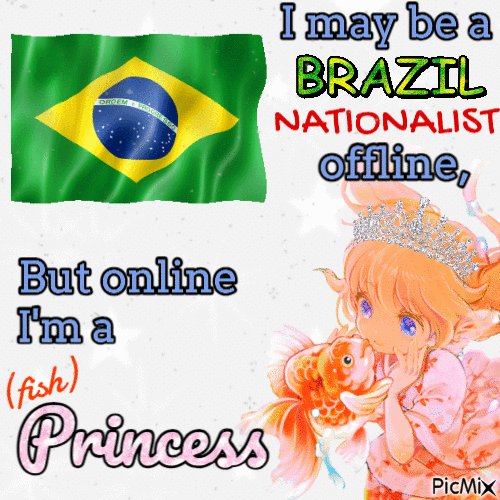 I may be a Brazil Nationalist offline... - GIF animado gratis