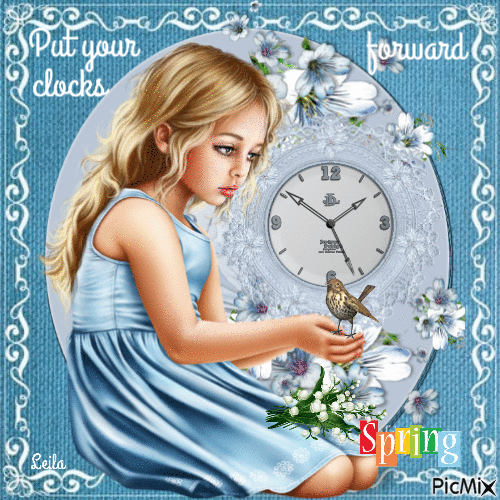 Put your clocks forward, spring. - Gratis geanimeerde GIF