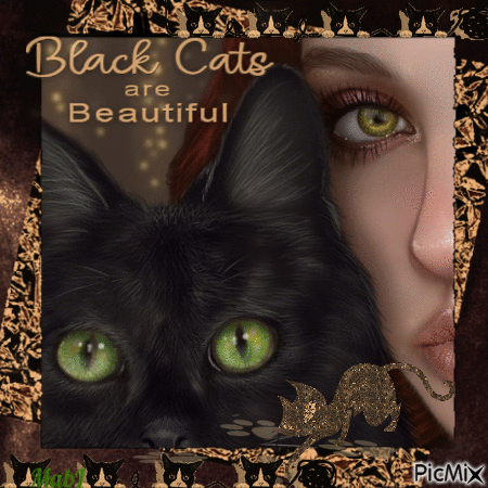 Black Cats Are Beautiful! - GIF animado grátis