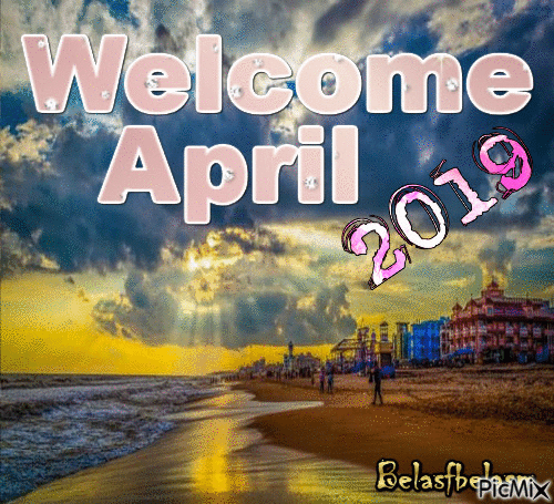 Bem-vindo abril - Безплатен анимиран GIF