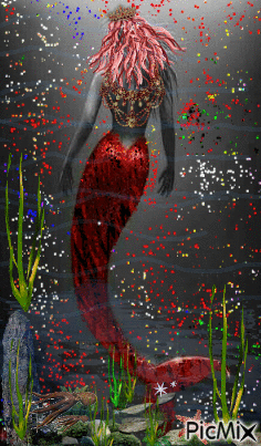 Sirena roja - Free animated GIF