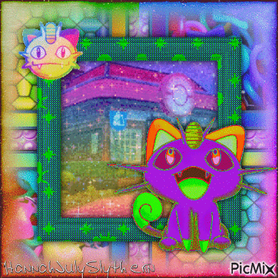 {♦}Rainbow Meowth{♦} - 無料のアニメーション GIF