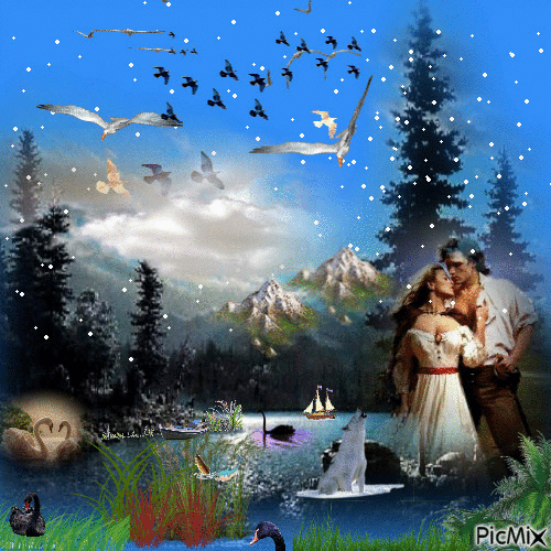 amour sous la neige - Ingyenes animált GIF