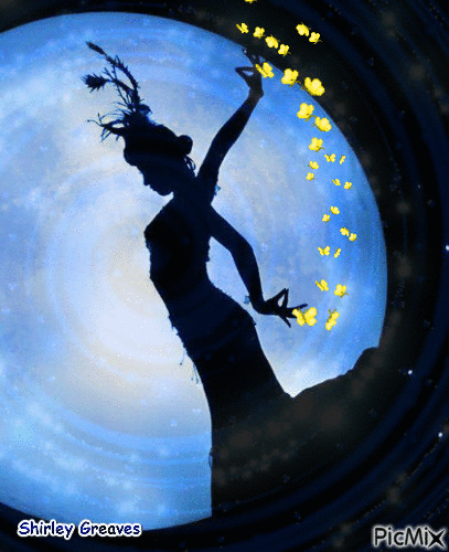 Butterfly night - GIF animate gratis