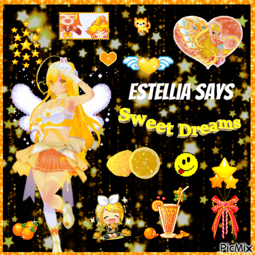 Estellia Says Goodnight - Безплатен анимиран GIF