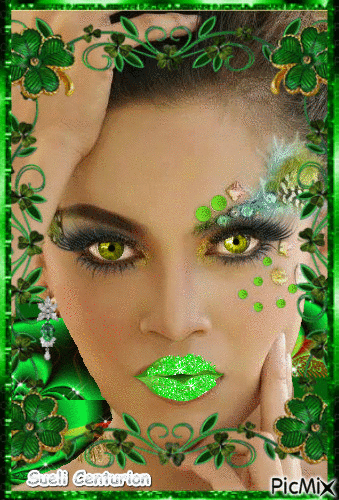 A Dama de Verde - GIF animé gratuit