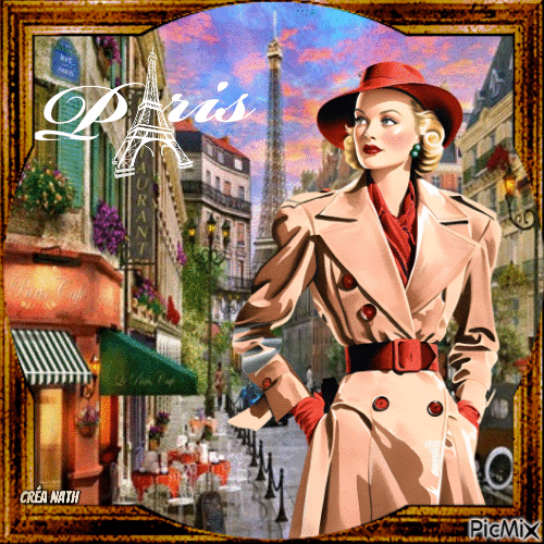 Dans les rues de Paris vintage..concours - Ilmainen animoitu GIF