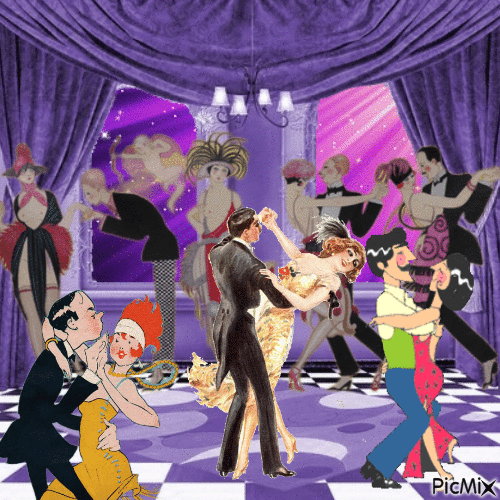 vintage dance party - Zdarma animovaný GIF