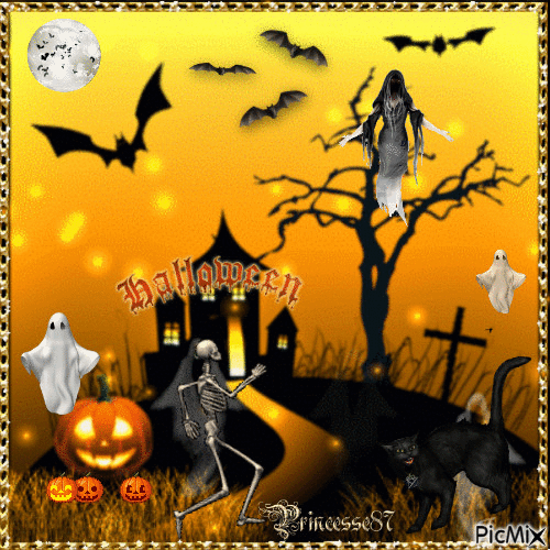 joyeux halloween - Бесплатный анимированный гифка
